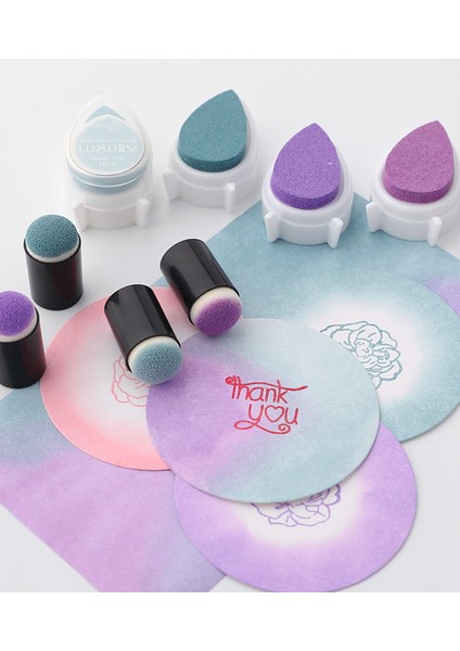 Set 6 Su Damlası Mürekkep Pedi Seti Dıy Fotoğraf Albümü Dekorasyon Zanaat Scrapbooking Mürekkep Pedi Pullar (Yurt Dışından) indirimleri