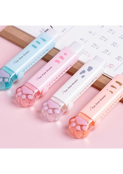 Rastgele Renk Sevimli Kedi Pençe Silgi Güzel Kalem Kauçuk Kawaii Tasarım Itme Çekme Silgi Düzeltme Aracı Kırtasiye (Yurt Dışından) modelleri