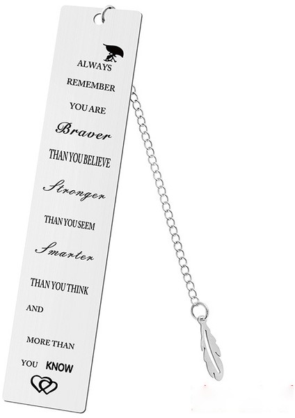 Stil 7 1 Adet Narin Alaşım Metal Imi Kadın Erkek Sevgilisi Öğretmen Hediyeler Hatıra Yazı Imleri Yaprak Kolye Sayfalandırma Işareti (Yurt Dışından)