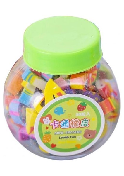 C Öğrenci Sevimli Silgi 50 Adet Kawaii Güzel Meyve Hayvan Tarzı Kalem Silgi Kırtasiye Renk Okul Ofis Silme Malzemeleri Çocuklar Gif (Yurt Dışından)