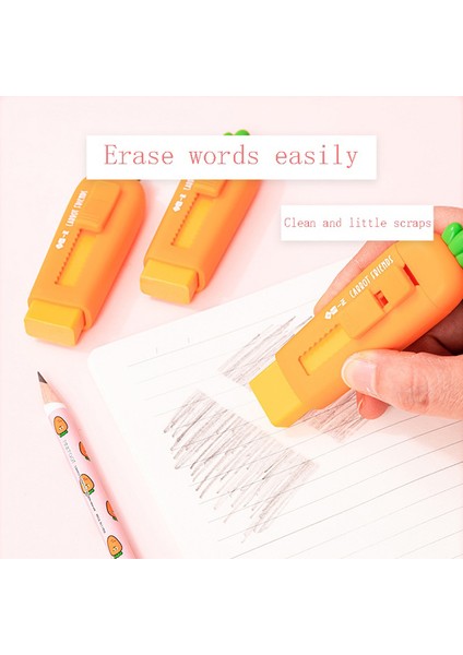 Havuç Kawaii Yaratıcı Havuç Itme Çekme Kalem Silgi Boyama Tozsuz Yazma Kauçuk Okul Ofis Malzemeleri Komik Kırtasiye Hediyeler (Yurt Dışından) fiyatları