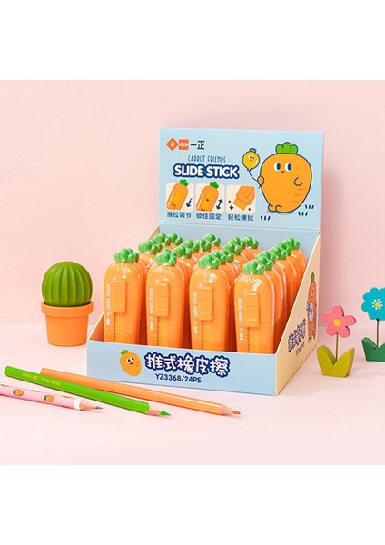 Havuç Kawaii Yaratıcı Havuç Itme Çekme Kalem Silgi Boyama Tozsuz Yazma Kauçuk Okul Ofis Malzemeleri Komik Kırtasiye Hediyeler (Yurt Dışından) modelleri