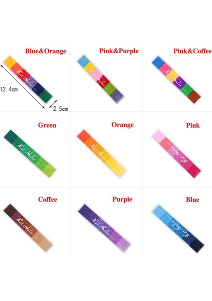 D Renkli Inkpad Toksik Olmayan Degrade Renkli Mürekkep Pedi Inkpad Lastik Damga Yağ Bazlı Parmak Izi Güzel Çocuk Oyuncakları Lastik Damga (Yurt Dışından) fiyatları