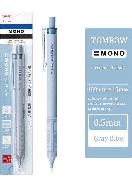 0.5mm Gri Mavi Japonya Tombow Mono Mekanik Kurşun Kalem Duman Rengi Boyama Öğrenci Etkinliği Sevimli Kalem Çekirdeği Kırmak Kolay Değildir 0.5/0.3mm (Yurt Dışından)