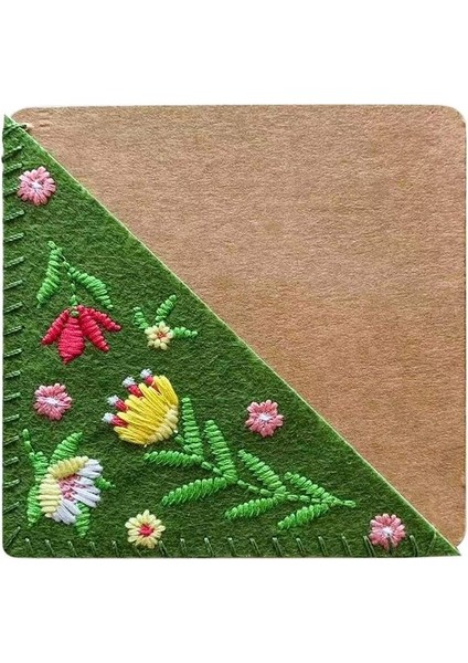 Yeşil El Kasalı Kitap Köşesi Koruyucu Çiçekler Nakış Kişilik Kitap Klibi Köşe Sayfa Işaretleyici Yer Işareti Sayfalandırma Işareti (Yurt Dışından)