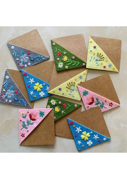 Yeşil El Kasalı Kitap Köşesi Koruyucu Çiçekler Nakış Kişilik Kitap Klibi Köşe Sayfa Işaretleyici Yer Işareti Sayfalandırma Işareti (Yurt Dışından) fırsatları