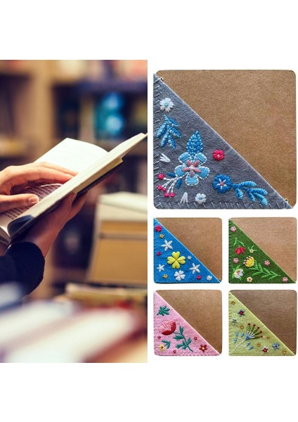 Yeşil El Kasalı Kitap Köşesi Koruyucu Çiçekler Nakış Kişilik Kitap Klibi Köşe Sayfa Işaretleyici Yer Işareti Sayfalandırma Işareti (Yurt Dışından) indirimleri