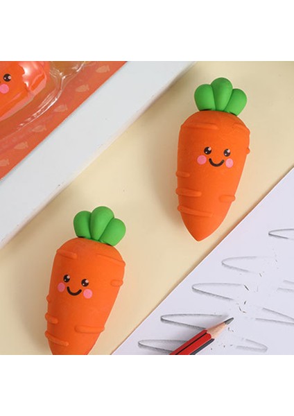 Küçük Set Kawaii Havuç Kalem Silgisi Okul Yazma Kırtasiye Çocuk Okul Malzemeleri (Yurt Dışından) modelleri