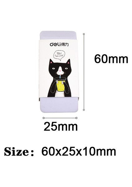 Cadet Gray-1pcs Kawaii 3D Güzel Inek Kedi Yumuşak Hayvan Kurşun Kalem Silgisi Tozsuz Çocuk Kauçuk Okul Çizim Öğrenci Kırtasiye Ofis Malzemeleri (Yurt Dışından)