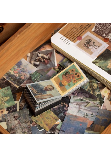 D Journamm 400 Adet Vintage Van Gogh Kelebek Turnusol Kraft Kart Deco Kırtasiye Lomo Kartları Kırtasiye Not Defteri Okul Yapışkan Notlar (Yurt Dışından) modelleri
