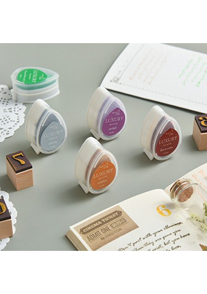 08 Yaratıcı Su Damlası Şekilli Mürekkep Pedi Pullar Için Mürekkep Pedleri Okul Ofis Için Dıy El Sanatları Scrapbooking Yağı Lastik Damga Pedleri (Yurt Dışından) fiyatları