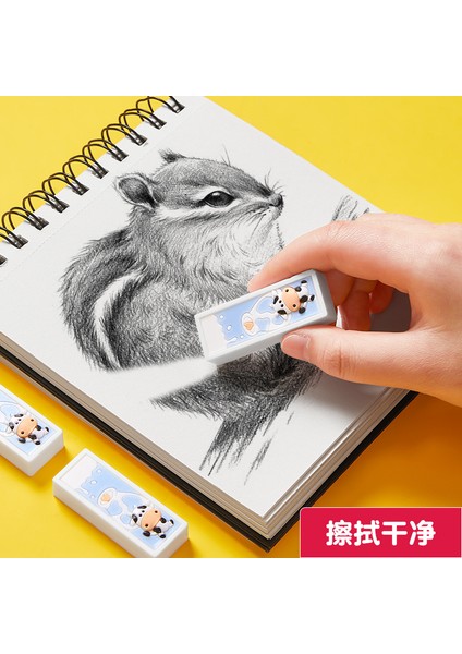 Cadet Gray-1pcs Kawaii 3D Güzel Inek Kedi Yumuşak Hayvan Kurşun Kalem Silgisi Tozsuz Çocuk Kauçuk Okul Çizim Öğrenci Kırtasiye Ofis Malzemeleri (Yurt Dışından) fırsatları