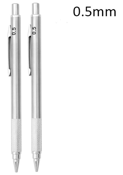 2 Adet 0.5mm Kalem Metal Mekanik Kurşun Kalem 0.3/0.5/0.7/0.9/1.3/2.0mm Çizim Otomatik Hb Kalem Seti Talepleri ile Ofis Okul Yazma Sanat Malzemeleri (Yurt Dışından)