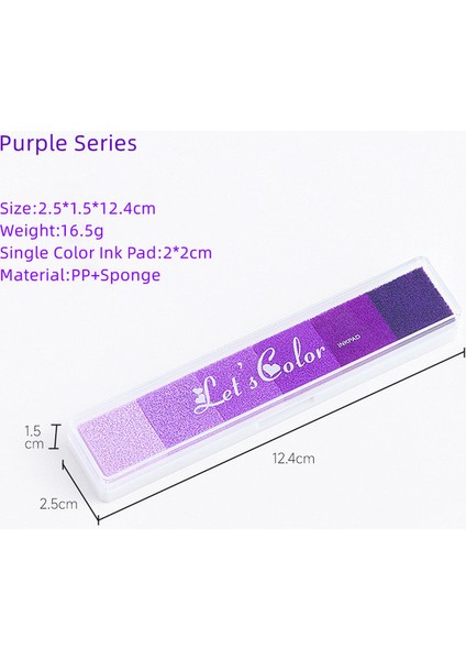 Stil 2 6 Renk Mini Zanaat Mürekkep Pedleri Degrade Renk Şeker Renkli Mürekkep Pedi Dikdörtgen Mürekkep Pedi Çok Renkli Damga Pedi Öğrenci Dergisi Kaynağı (Yurt Dışından)