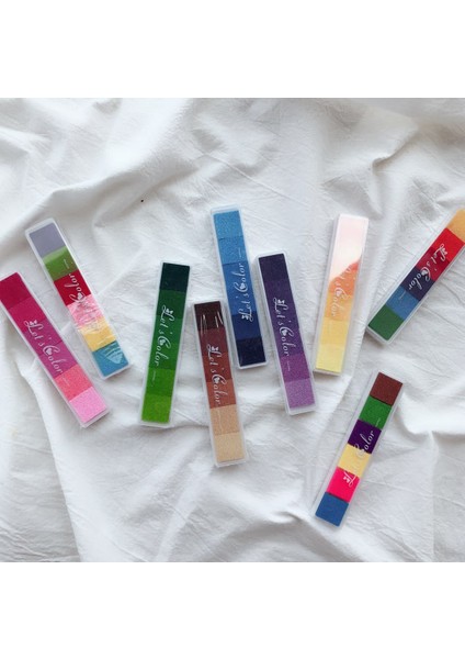 Stil 2 6 Renk Mini Zanaat Mürekkep Pedleri Degrade Renk Şeker Renkli Mürekkep Pedi Dikdörtgen Mürekkep Pedi Çok Renkli Damga Pedi Öğrenci Dergisi Kaynağı (Yurt Dışından) fiyatları