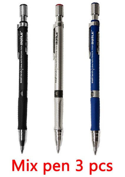 J 4 Adet/takım Kalem, Keskinleştirmeden Değiştirilebilir Çizim Mekanik Kurşun Kalem 2.0 mm Kalem Kurşun Rengi Kawaii Okul Malzemeleri (Yurt Dışından)