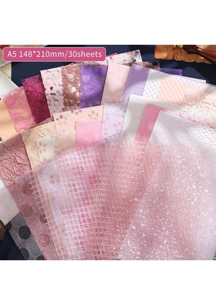 Scz-Dxjhtyw-01 30 Sayfa A5 Yaratıcı Örgü Gazlı Bez Özel Malzeme Kağıt Torba Bloknot Dıy Dergisi Scrapbooking Dekorasyon Notları Kağıt Kırtasiye (Yurt Dışından)
