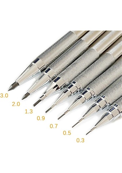 0.7mm 0.3/0.5/0.7/0.9/1.3/2.0mm Mekanik Kurşun Kalem Tam Metal Sanat Çizim Boyama Otomatik Kurşun Kalem Ofis Okul Kaynağı (Yurt Dışından) modelleri