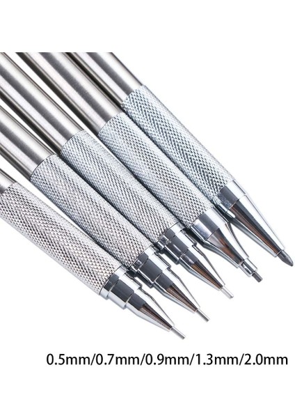 0.7mm 0.3/0.5/0.7/0.9/1.3/2.0mm Mekanik Kurşun Kalem Tam Metal Sanat Çizim Boyama Otomatik Kurşun Kalem Ofis Okul Kaynağı (Yurt Dışından) fırsatları