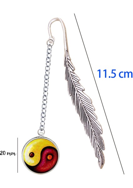 1-2 Yin Yang Yer Işareti Reiki Sembolleri Tai Chi Kolye Ejderha Phoenix Sekiz Diyagramları Dizüstü Okuyucu Kitap Marque Sayfa Mate Işaretleyici (Yurt Dışından)