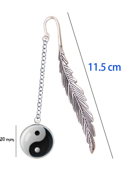 1-2 Yin Yang Yer Işareti Reiki Sembolleri Tai Chi Kolye Ejderha Phoenix Sekiz Diyagramları Dizüstü Okuyucu Kitap Marque Sayfa Mate Işaretleyici (Yurt Dışından)