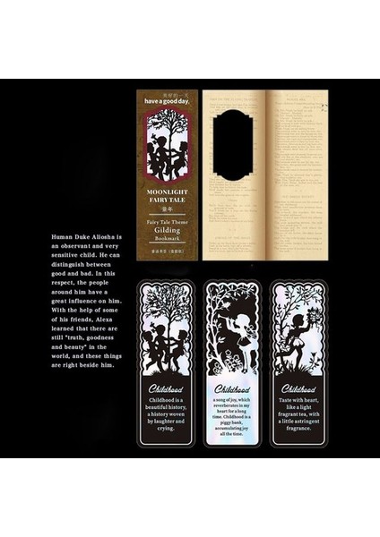 Çocukluk 3 Adet Retro Sıcak Bronzlaşmaya Kağıt Imleri Mehtap Peri Masalları Serisi Okuma Imi Öğrenciler Kitap Sayfası Işaretleyici (Yurt Dışından)