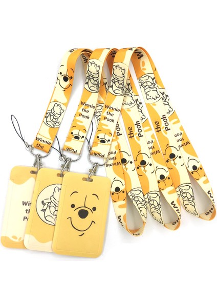 Stil 6 Pooh Ayı Winnie Kordon Kredi Kartı Kımlık Tutucu Çanta Öğrenci Kadın Seyahat Kartı Kapağı Rozeti Araba Anahtarlık Süslemeleri (Yurt Dışından)