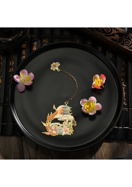 11 Çin Tarzı Vinç Metal Imleri Retro Geyik Kitap Ayracı Çiçek Kolye ile Öğrenciler Okuma Malzemeleri Okul Ofis Kırtasiye (Yurt Dışından) fırsatları