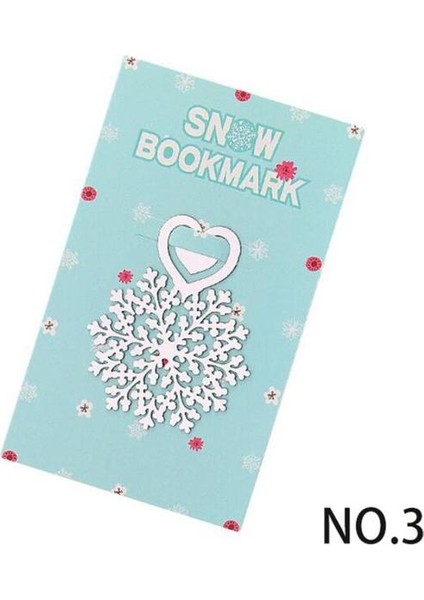 No.3 Kar Tanesi Yer Imleri Paslanmaz Çelik Mutlu Noeller Kitap Sayfası Işaretleyici Metal Çiçek Kitap Ayracı (Yurt Dışından)