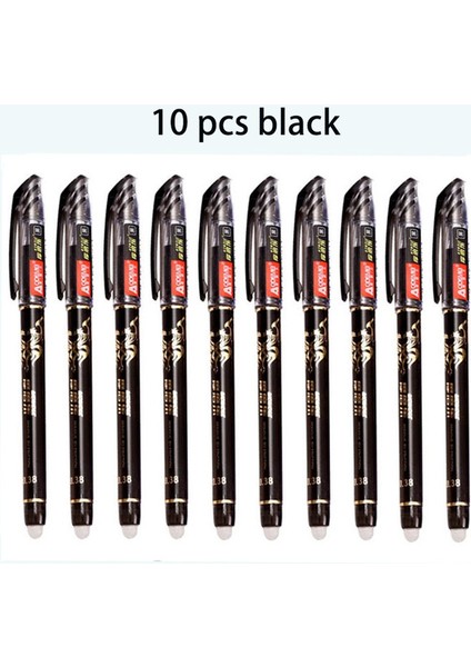 10 Adet Black-B 10 Adet/takım Silinebilir Kalem 0.5mm Jel Mürekkep Kalem Iğne Ucu Dolum Çubuk 4 Renk Ofis Okul Öğrenci Yazma Boyama Kırtasiye (Yurt Dışından)
