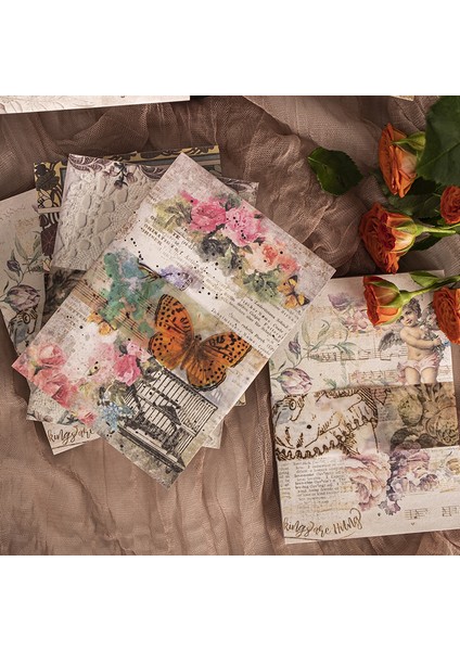 F Dimi 100 Yaprak Büyük Boy Vintage Malzeme Kağıt Retro Hafif Kağıt Deco Scrapbooking Kolaj Arka Plan Dıy Dergisi Günlüğü Zanaat (Yurt Dışından) fırsatları