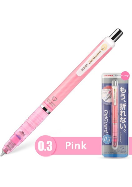Pembe (0.3mm) Japonya Zebra Mekanik Renkler Silgili Kurşun Kalem 0.3/0.5/0.7mmokul Malzemeleri Kırtasiye Lapices Канцелярия Anti-Kırık Çekirdek (Yurt Dışından)