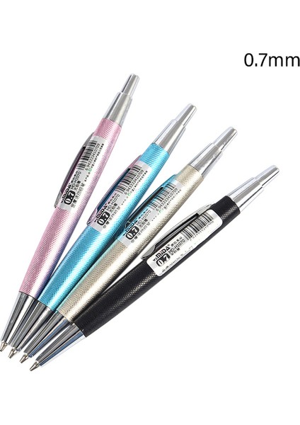 07MM Sevimli Mini Metal Kalem 0.7/0.5mm Siyah Sarı Pembe Mavi Kısa Öğrenci Yazma Mekanik Otomatik Kalem Yedekler ile (Yurt Dışından)
