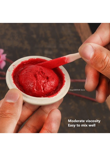 Hint Yağı 10G Resim ve Kaligrafi Cinnabar Kil Öğrenci El Yazısı Kaligrafi Mühür Gravür Taşınabilir Seramik Ofis Mühür Standı Kutulu (Yurt Dışından)