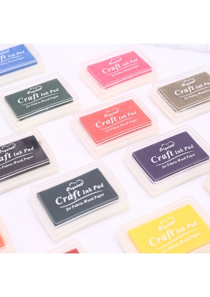 Kırmızı 15 Renk Zanaat Mürekkep Pedi/renkli Karikatür Mürekkep Pedi Mürekkep Damga Pedi Inkpad Seti Dıy Karalama Defteri Vintage El Sanatları Mürekkep Pedi (Yurt Dışından) modelleri