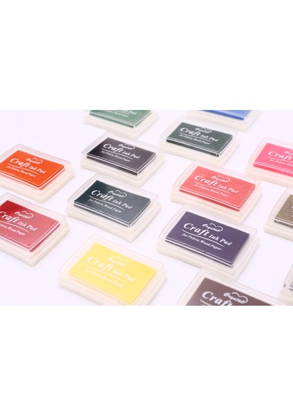 Kırmızı 15 Renk Zanaat Mürekkep Pedi/renkli Karikatür Mürekkep Pedi Mürekkep Damga Pedi Inkpad Seti Dıy Karalama Defteri Vintage El Sanatları Mürekkep Pedi (Yurt Dışından) fırsatları