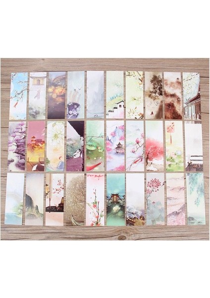 Stil 9 30 Adet Yaratıcı Çin Tarzı Kağıt Imleri Boyama Kartları Retro Güzel Kutulu Imi Hatıra Hediyeler (Yurt Dışından)