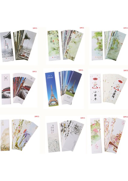 Stil 9 30 Adet Yaratıcı Çin Tarzı Kağıt Imleri Boyama Kartları Retro Güzel Kutulu Imi Hatıra Hediyeler (Yurt Dışından) fiyatları
