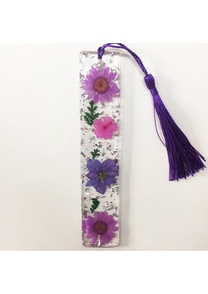 Purple4 Yaratıcı Çiçek Imi Okuma Reçine Damla Imleri Kitap Sayfası Işaretleyici Kırtasiye Malzemeleri Şeffaf Estetik Imi Hediyeler (Yurt Dışından)