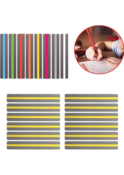 B 8 Adet 6/8/10 Adet Şeffaf Okuma Kılavuzu Şerit Okul Malzemeleri Fosforlu Renkli Kaplamalar Disleksi Öğrenci Için Plastik Kitap Ayracı (Yurt Dışından) fiyatları
