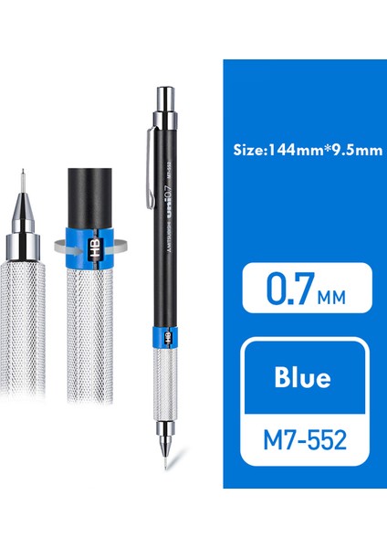 1penicl 0.7mm Uni Metal Mekanik Kurşun Kalemler Mitsubishi Otomatik Kalem 552 Lapices Okul Kırtasiye Malzemeleri 0.3mm/0.4mm/0.5mm/0.7mm/0.9mm (Yurt Dışından)