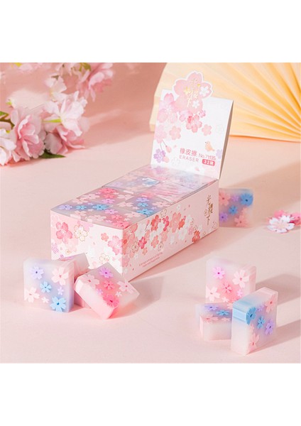 1 Adet Kare 1 Adet Kawaii Sakura Çiçeği Silgi Temiz Silin Düzeltme Araçları Kalem Kauçuk Okul Çocuklar Için Jöle Renkli Kalem Silgi (Yurt Dışından)