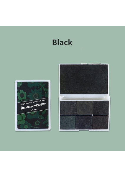 Siyah 8 Stil Inkpad Mürekkep Damga Pedi Renkli Karikatür Zanaat Mürekkep Pedi Seti Dıy Komik Çalışma Parmak Izi Scrapbooking Aksesuarları (Yurt Dışından)