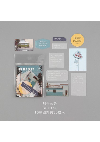 B Journamm 30 Adet Tokyo Kaliforniya Sevimli Turnusol Kağıdı Deco Dergisi ve Kırtasiye Lomo Kartları Kırtasiye Not Defteri Yapışkan Notlar (Yurt Dışından)