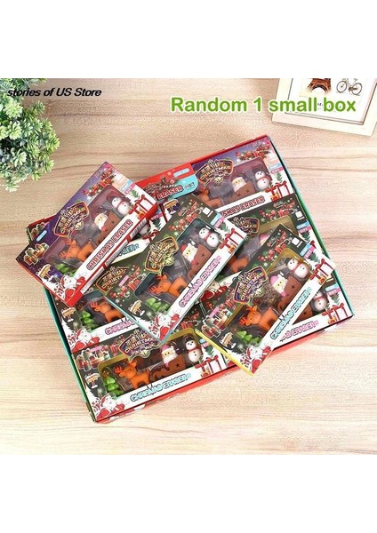 1 Adet Rastgele Renk 1 Takım Mini Silgi Noel Sevimli Çocuk Için Silgi Kardan Adam Mini Silgi Seti Noel Kırtasiye (Yurt Dışından)
