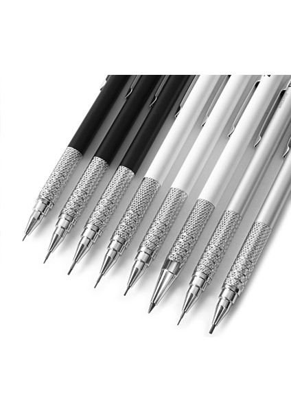 2.0mm Beyaz Set Sıcak Satış Çizim Otomatik Kalemler 0.3 0.5 0.7 0.9 1.3 2.0mm Siyah Beyaz Gümüş Metal Mekanik Kurşun Kalem Silgi Seti (Yurt Dışından) indirimleri