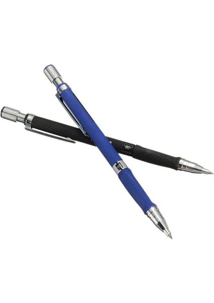 Siyah -12 Adet Dolum 1 Adet 2mm Plastik ve Metal Kurşun Tutucu Mekanik Taslak Karakalem 2.0mm Kurşun Kalem Okul Ofis Kroki Sınav Yedek (Yurt Dışından)
