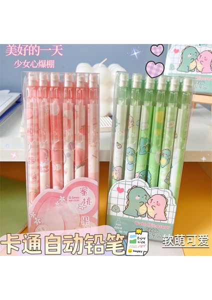 6 Pembe Kalemler Kawaii Otomatik Kalem Karikatür Mekanik Kurşun Kalem Silgi ile Sevimli Lápices Çocuklar Için Okul Malzemeleri Öğrenci Kırtasiye (Yurt Dışından) modelleri