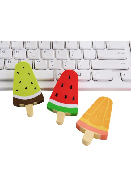 Rastgele 1 Adet/takım Karpuz Kivi Popsicle Emme Kartı Kauçuk Rastgele Kauçuk Okul Ofis Arzı Hediyeler Silgi (Yurt Dışından)