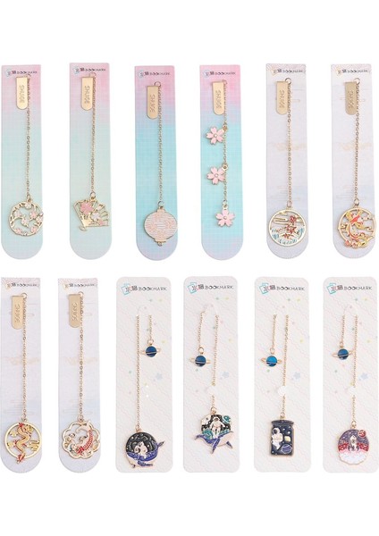 Stil 9 Kırtasiye Retro Kırmızı Taçlı Vinç Astronot Püskül Metal Kitap Ayracı Kitap Klibi Sayfalandırma Mark Kişilik (Yurt Dışından) fiyatları